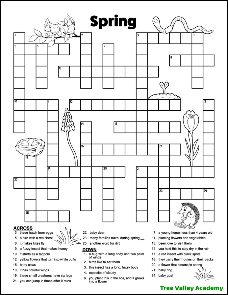 Printable Easy Crossword Puzzles Free Online