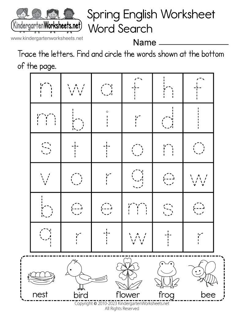 Spring English Worksheet Free Printable Digital amp PDF