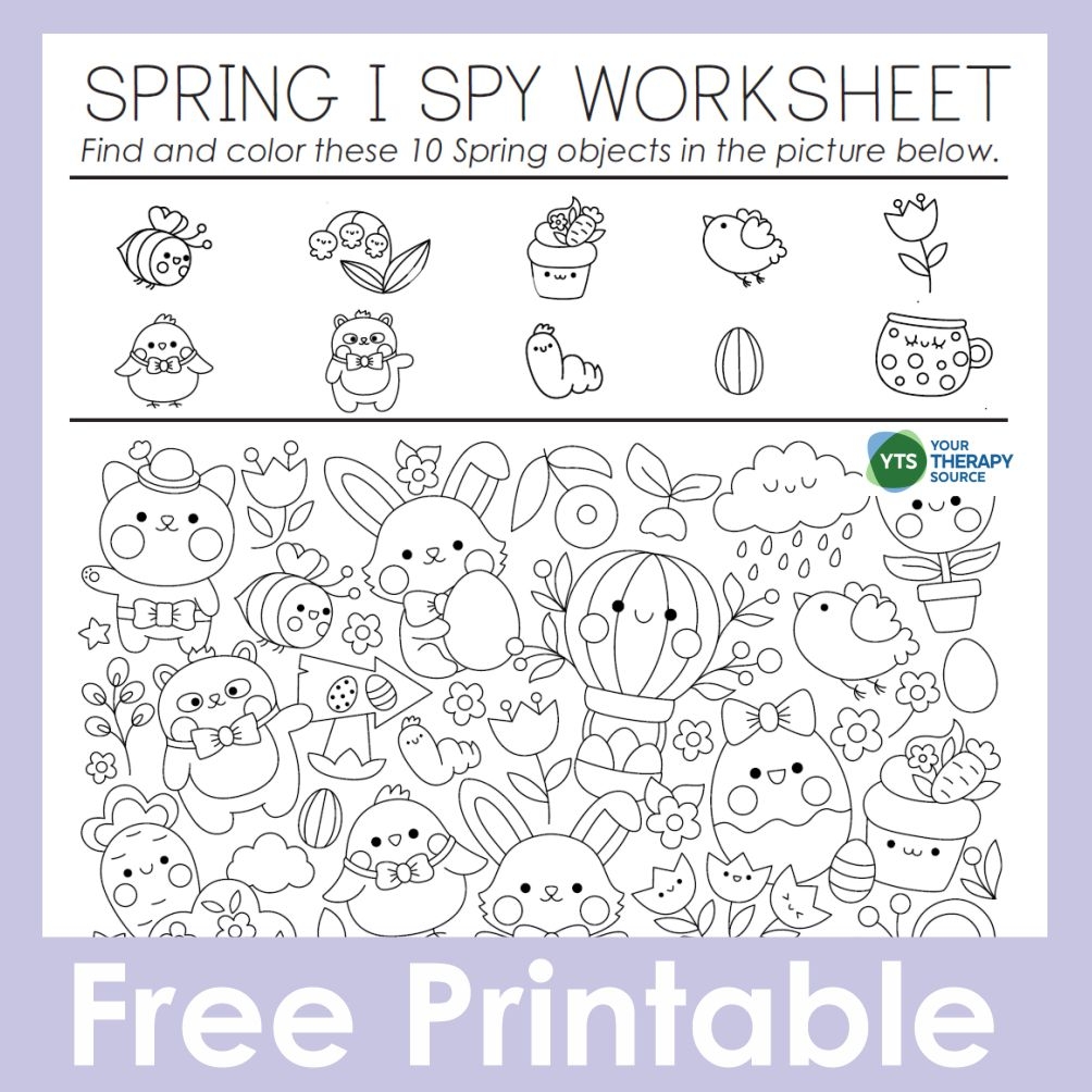 Spring Printable Worksheets For Preschoolers