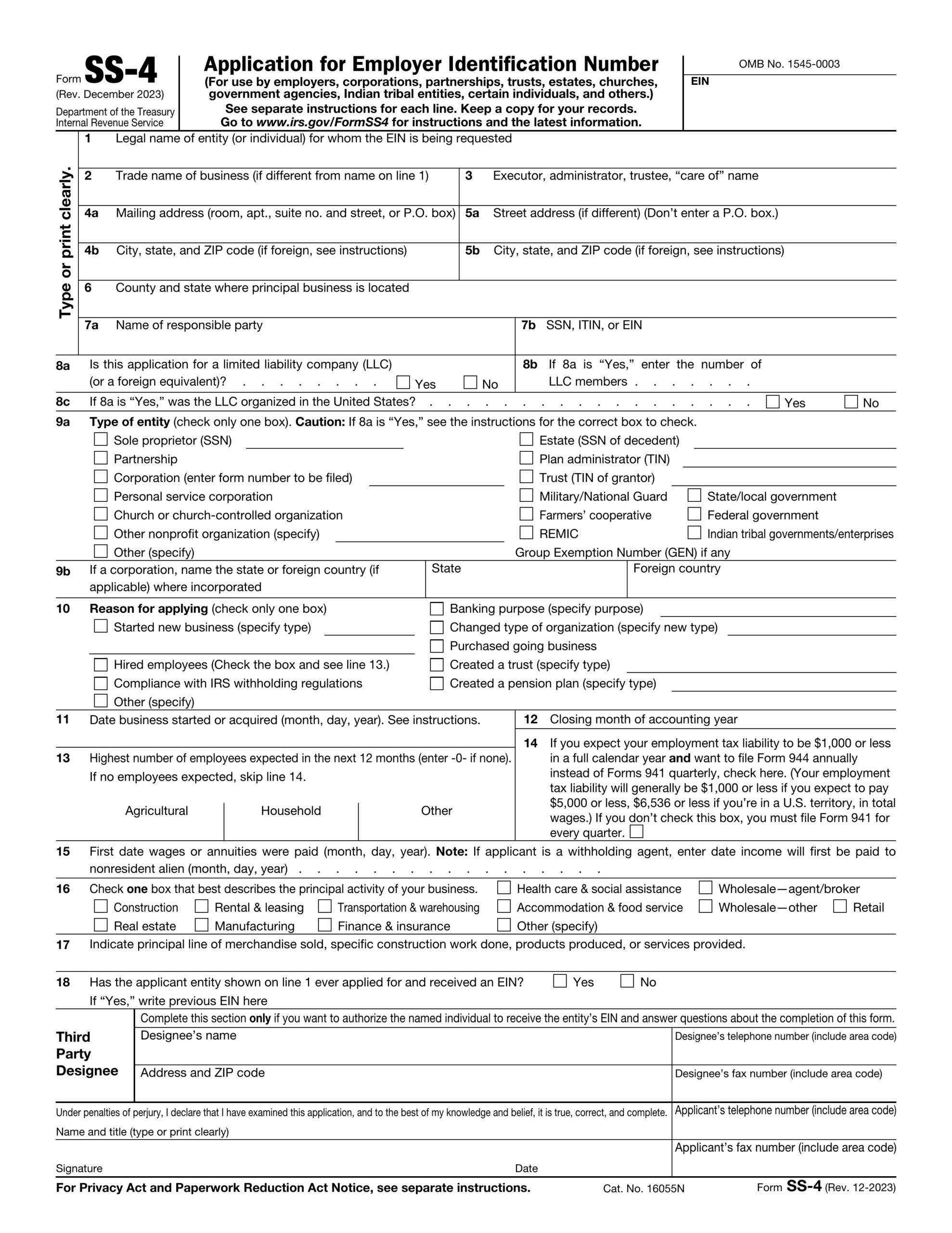 SS 4 Form 2024 2025 How To Fill And Edit Online PDF Guru