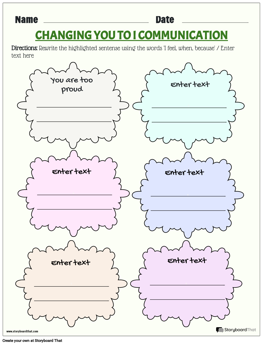 Free Printable Communication Skills Worksheets