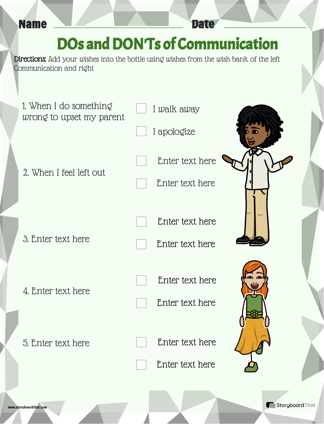Free Printable Communication Worksheets