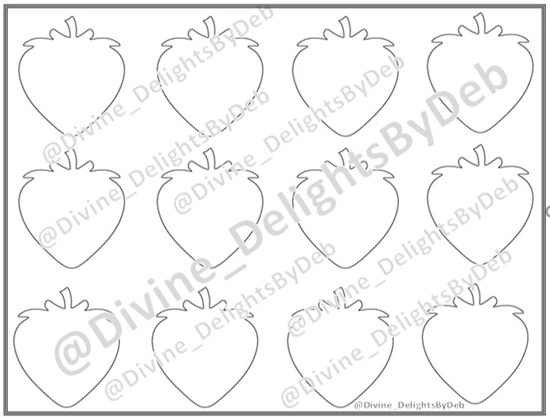 Strawberry Template Printable