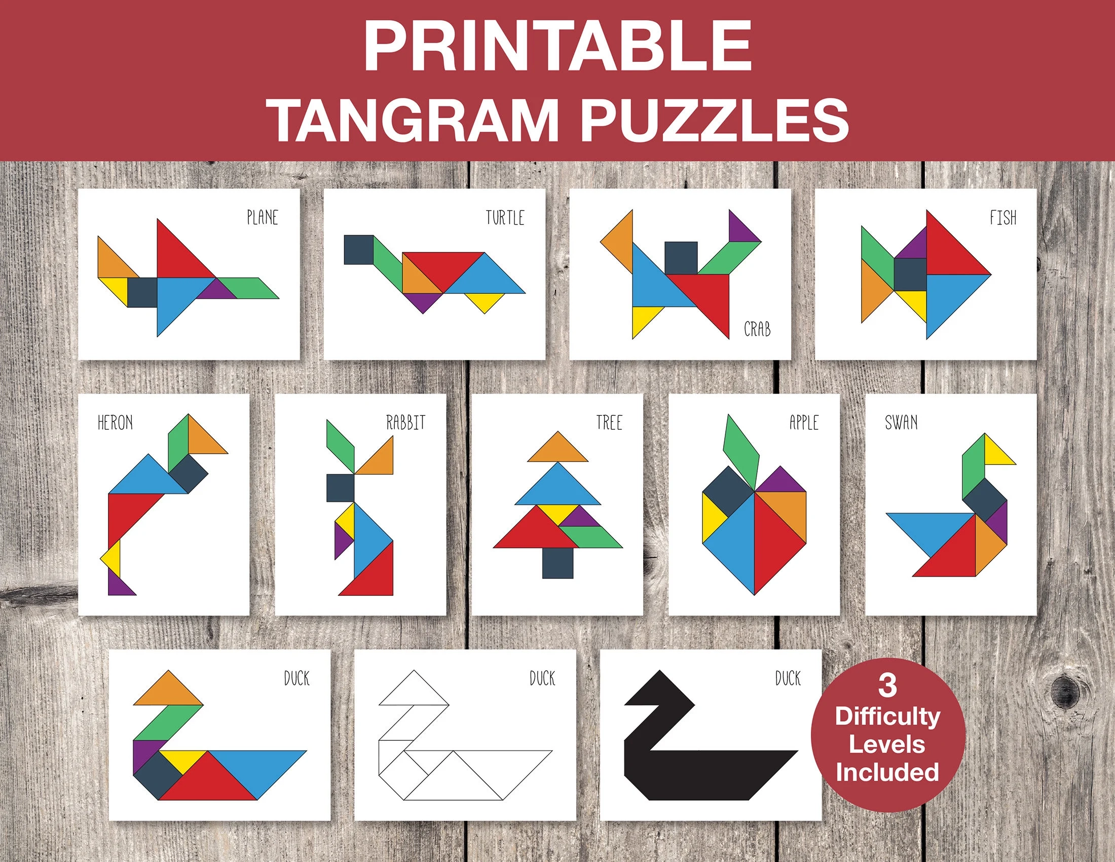Tangram Printable Puzzles
