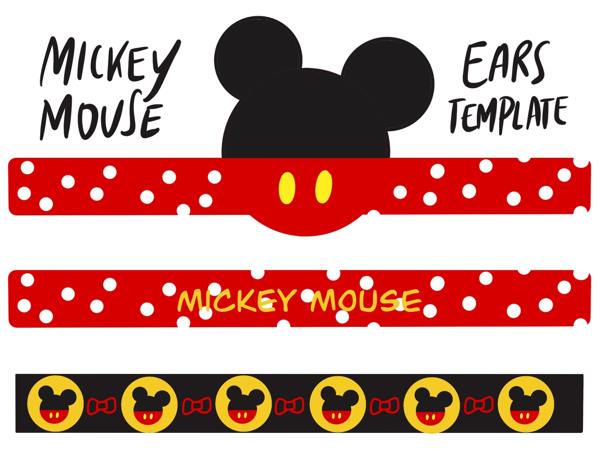 Template Mickey Mouse 8 Free PDF Printables Printablee