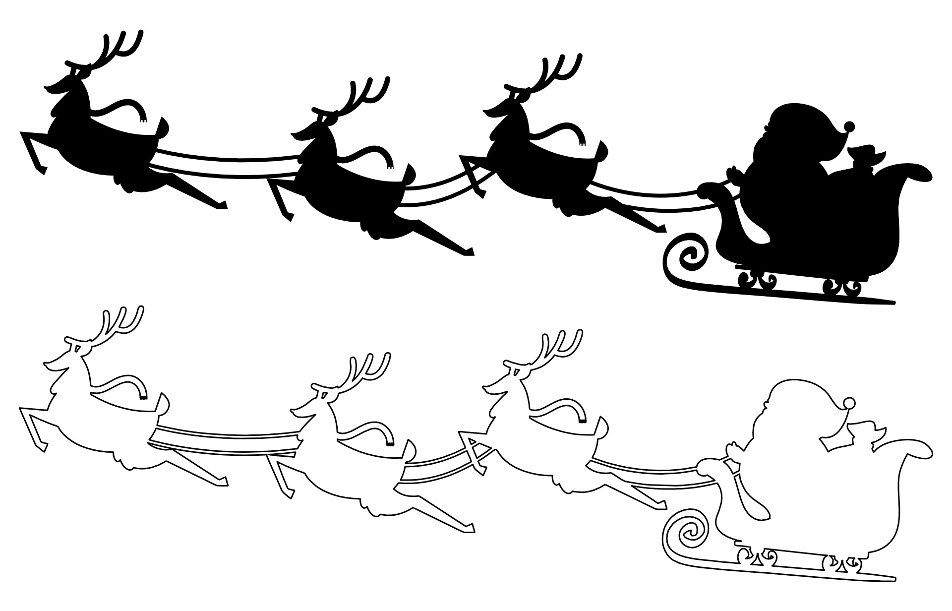 Templates Christmas Sleigh 15 Free PDF Printables Printablee