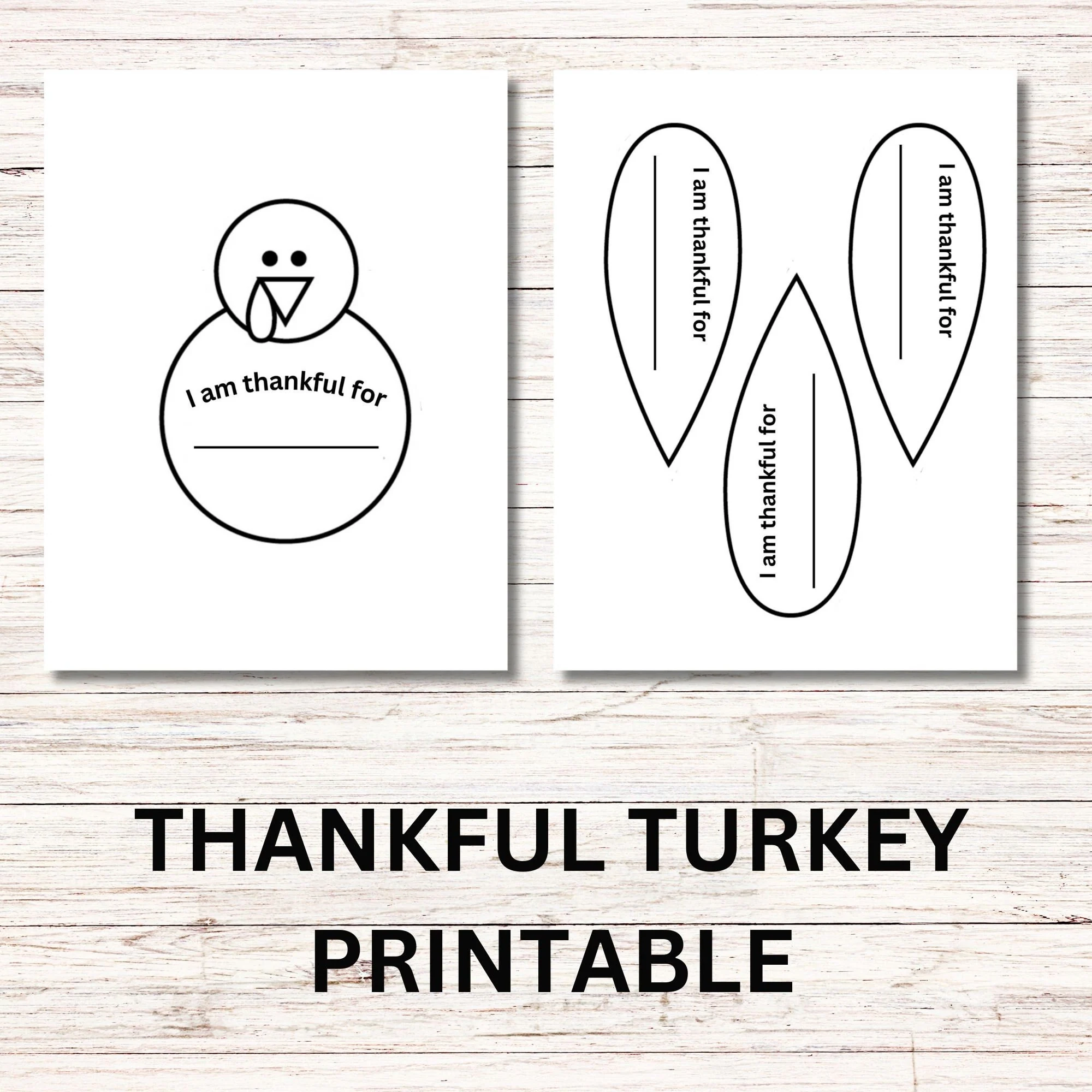 Thankful Turkey Printable Thankful Turkey I Am Thankful For I 