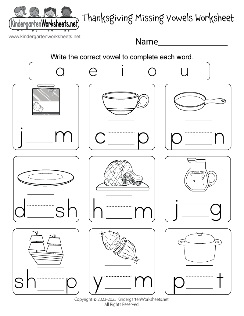 Thanksgiving Phonics Worksheet Free Printable Digital amp PDF