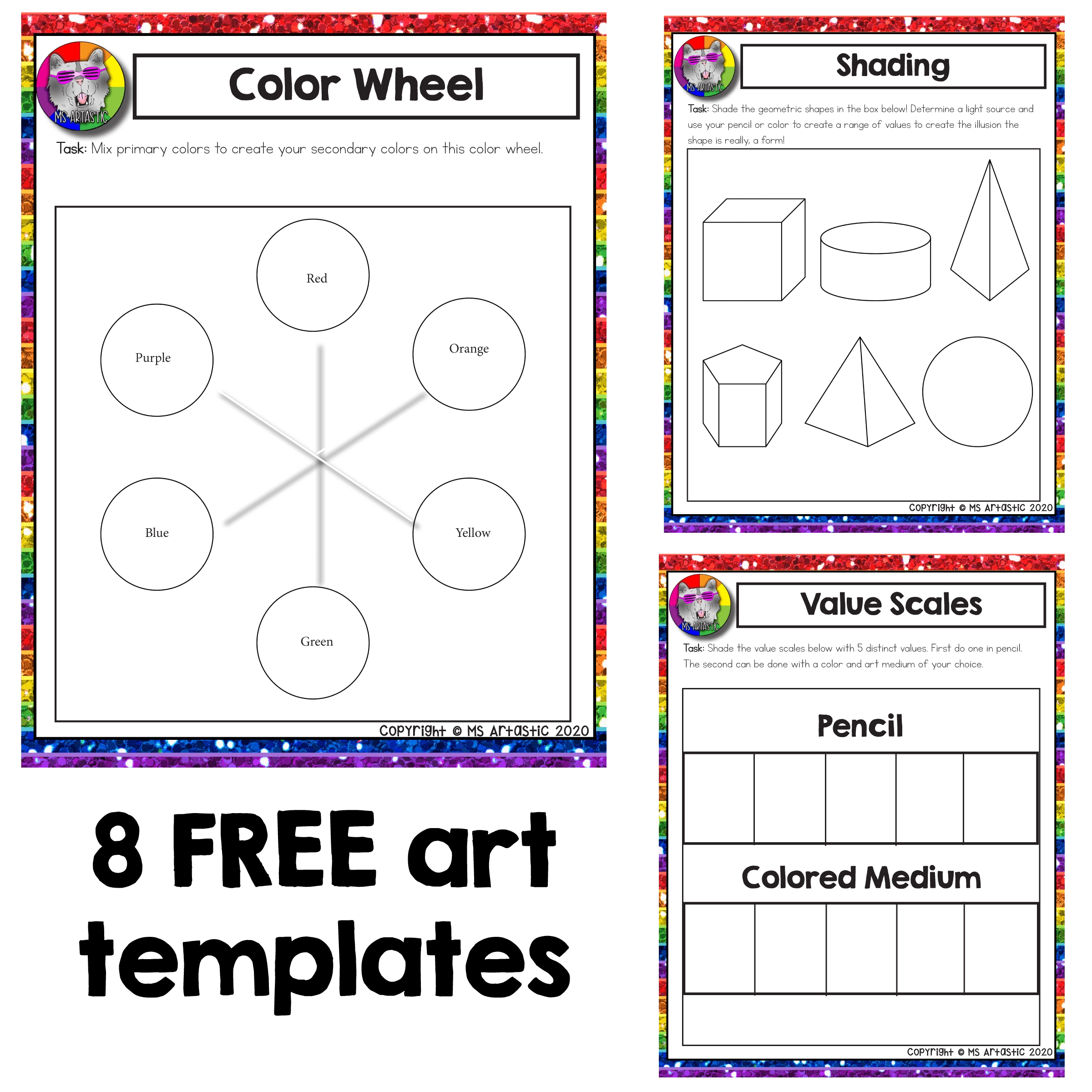 Art Worksheets Printable