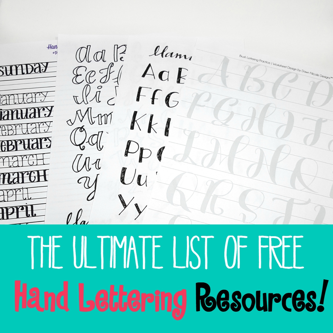 Free Printable Hand Lettering