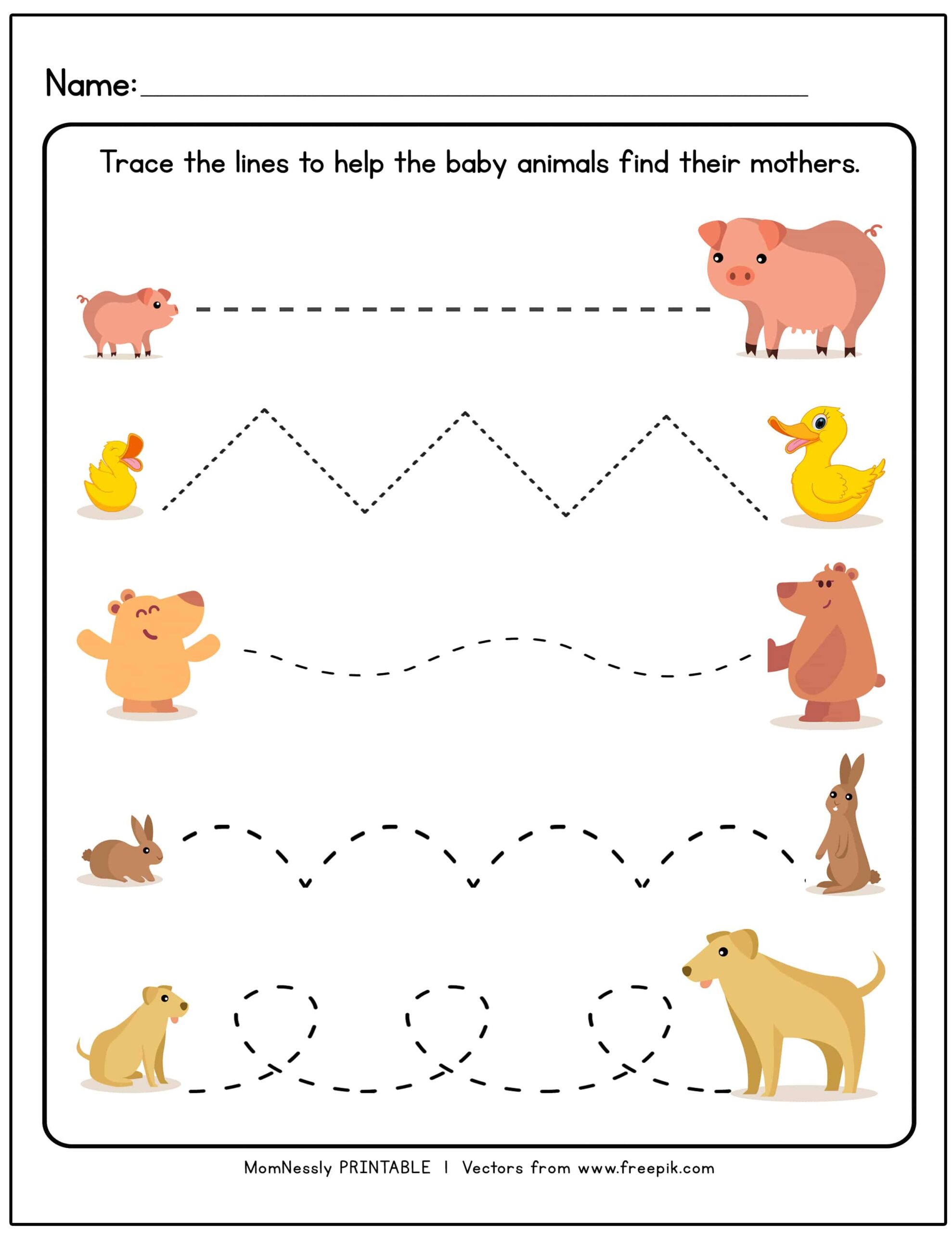 Free Printable Tracing Lines Worksheets