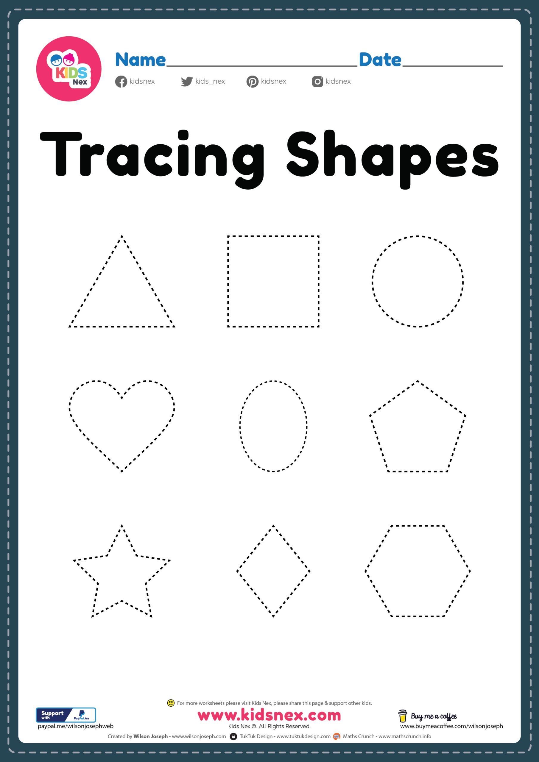 Free Printable Toddler Tracing Worksheets