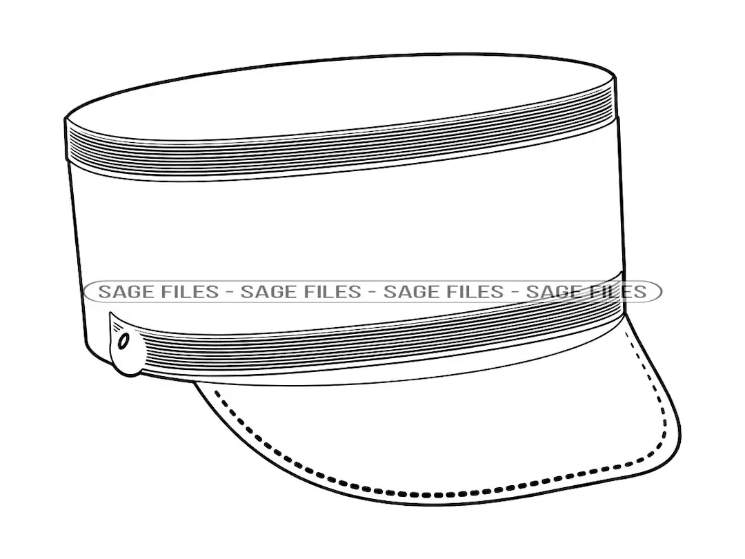 Train Conductor Hat Printable Train Conductor Cap 2 SVG Train 