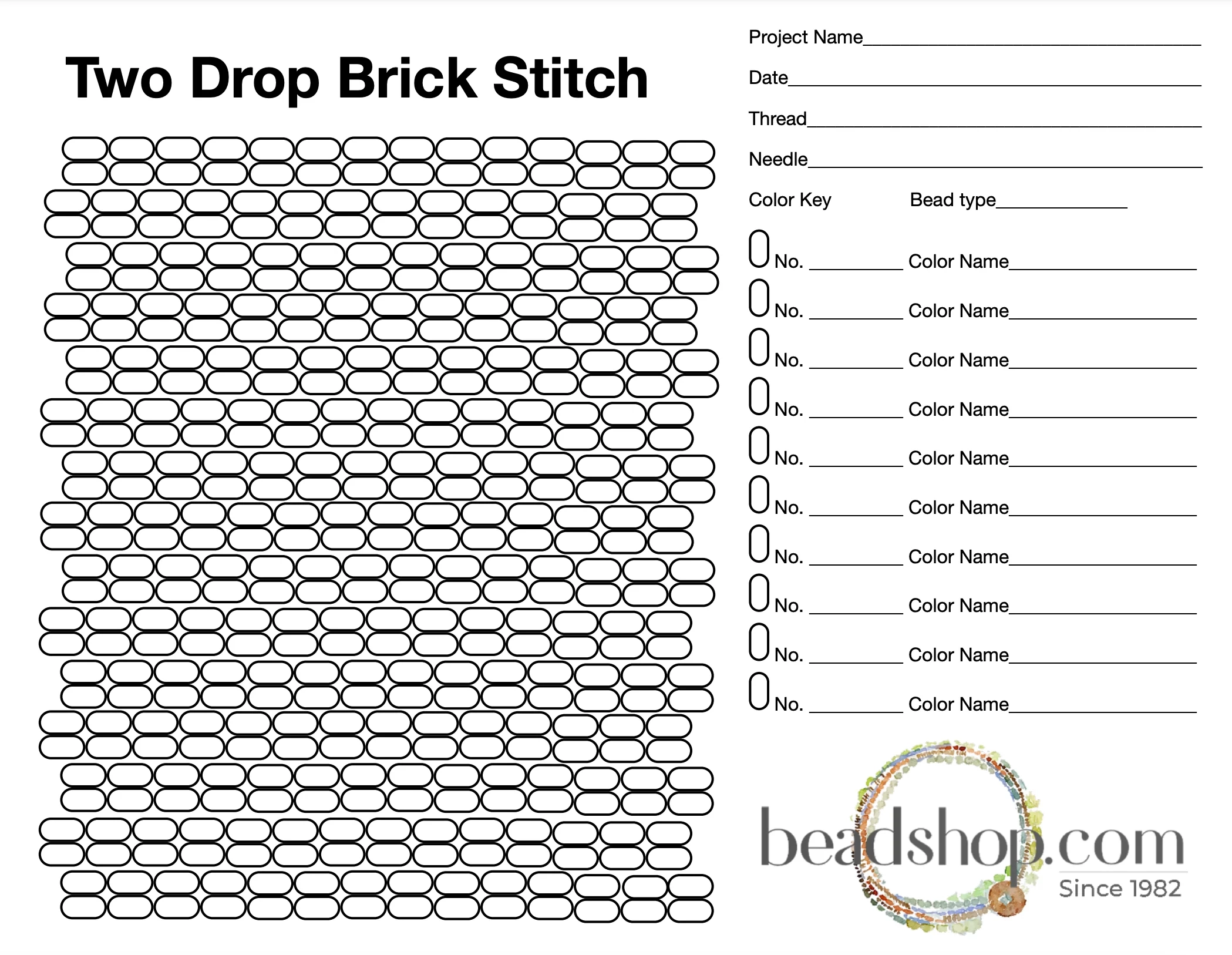 Printable Bead Graph Paper