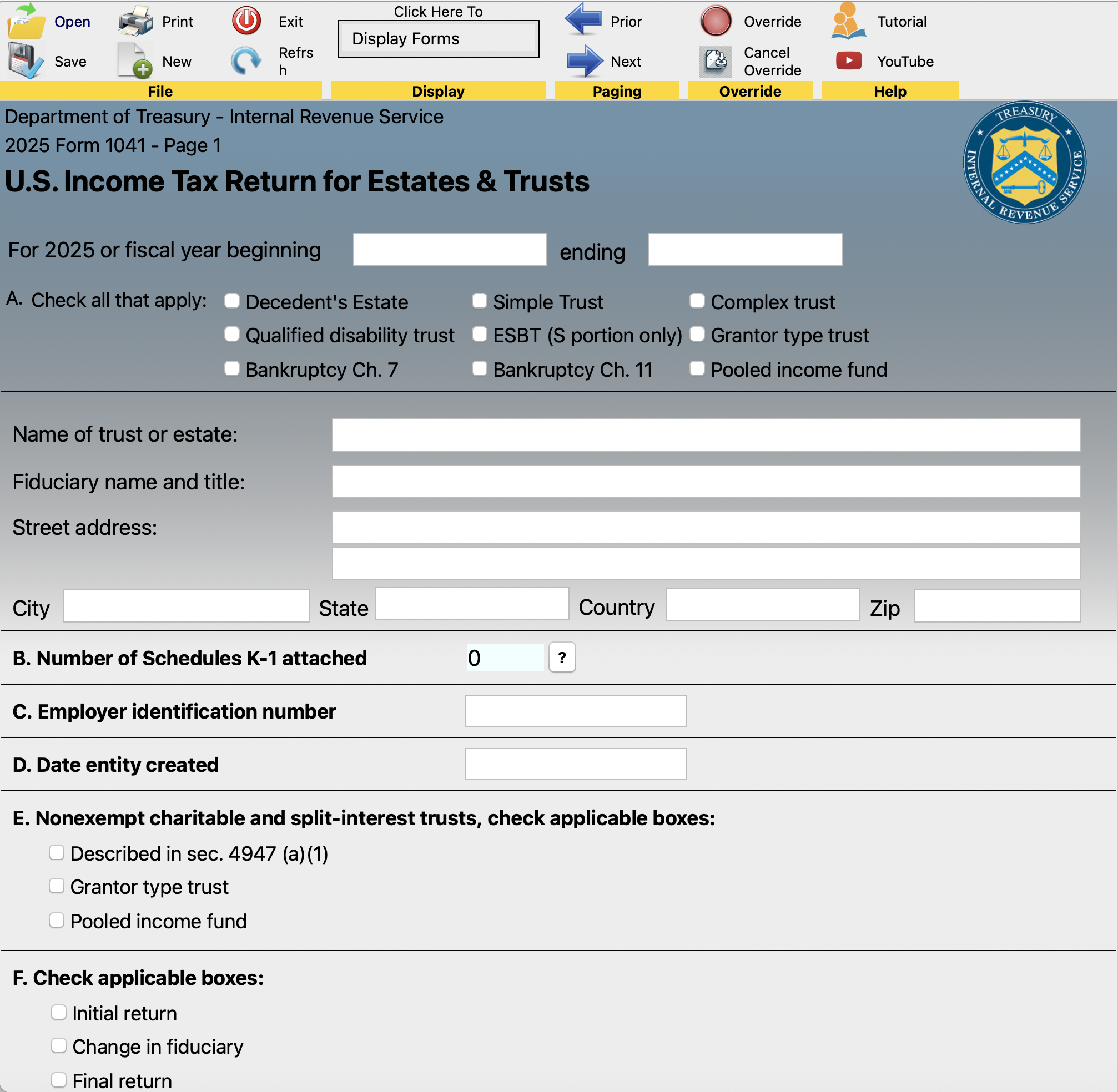 U S Estate amp Trust Income Tax 1041 2025 Puritas Springs Legal 