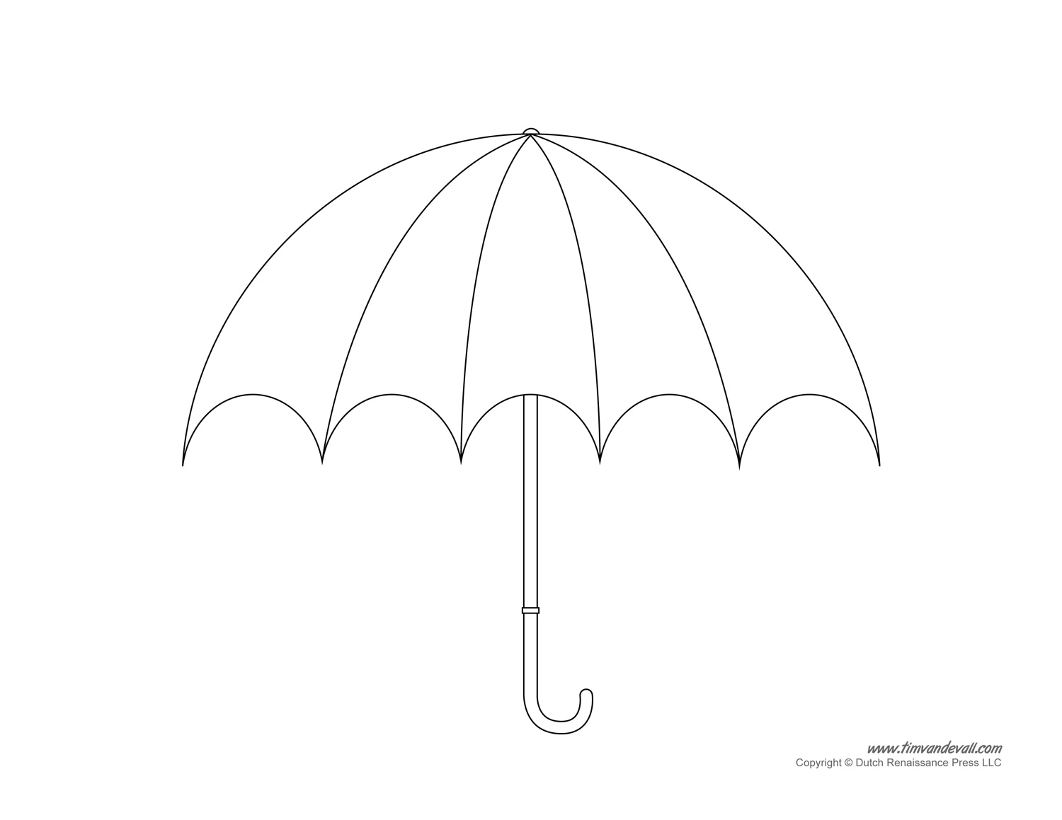 Umbrella Template Tim s Printables