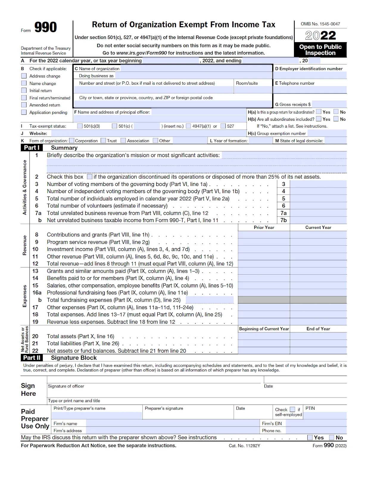 Printable Form 990 N 2023