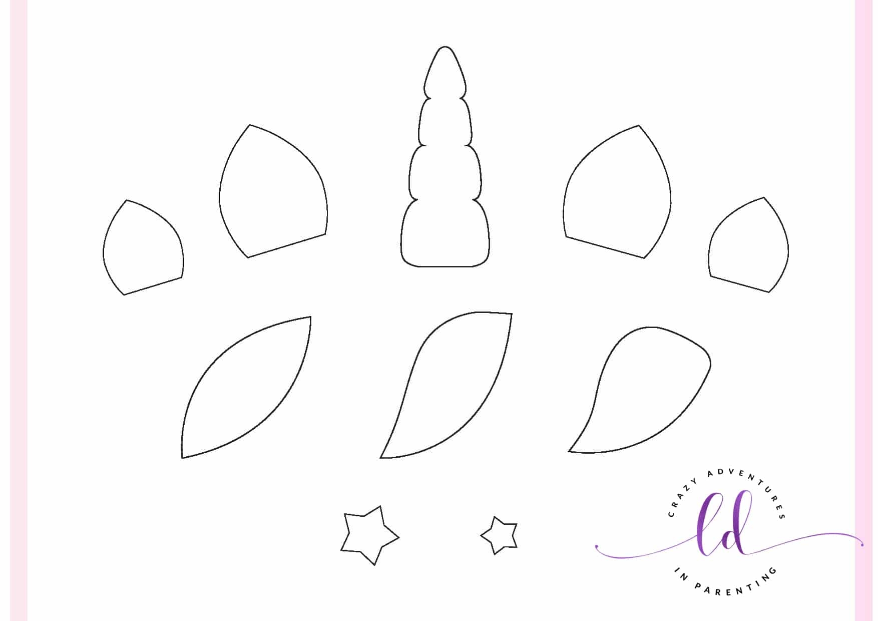 Unicorn Printable Template