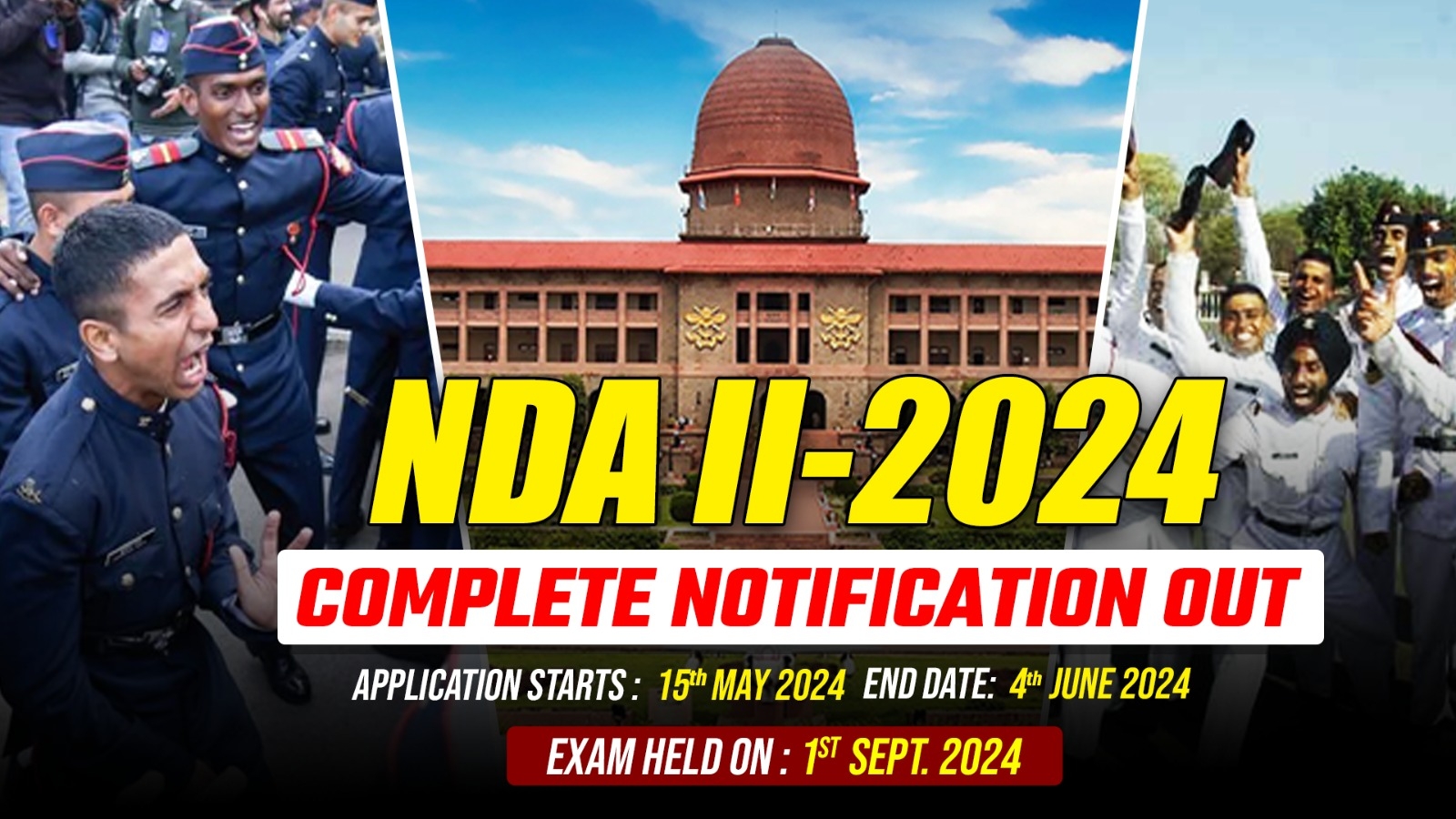 UPSC NDA 02 2024 Online Form amp Exam Date Notification