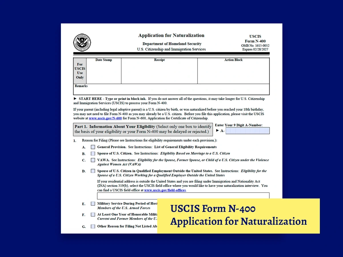 N 400 Form 2025