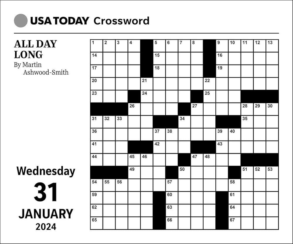 Usa Today Crossword Puzzles Printable Free
