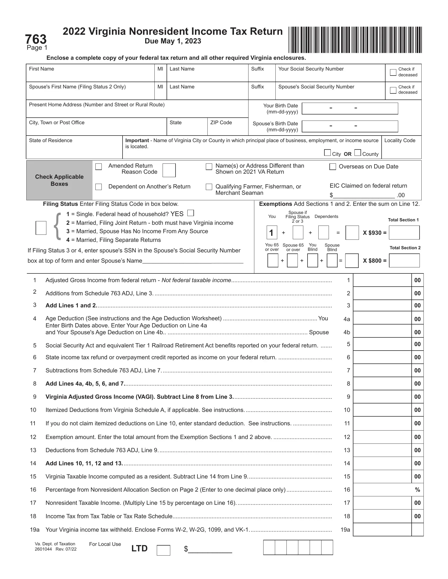 Va 763 Form Fill Out Printable PDF Forms Online