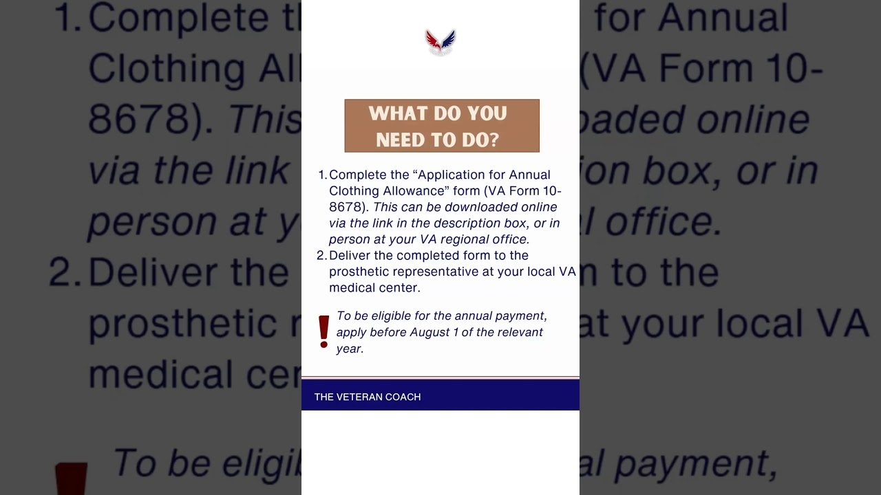Va Clothing Allowance Form 2025
