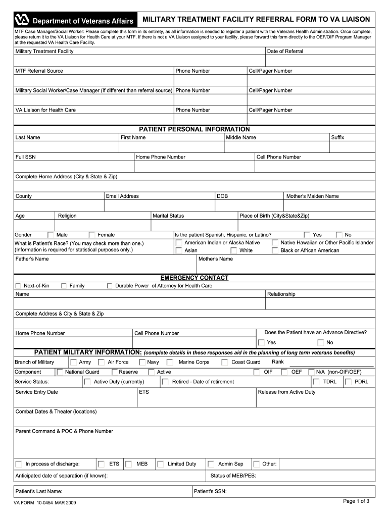 Va Rfs Form 2025