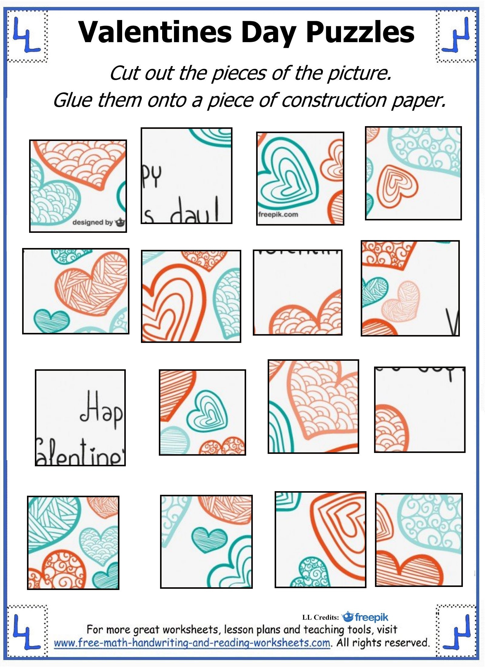 Valentine Puzzles Printable