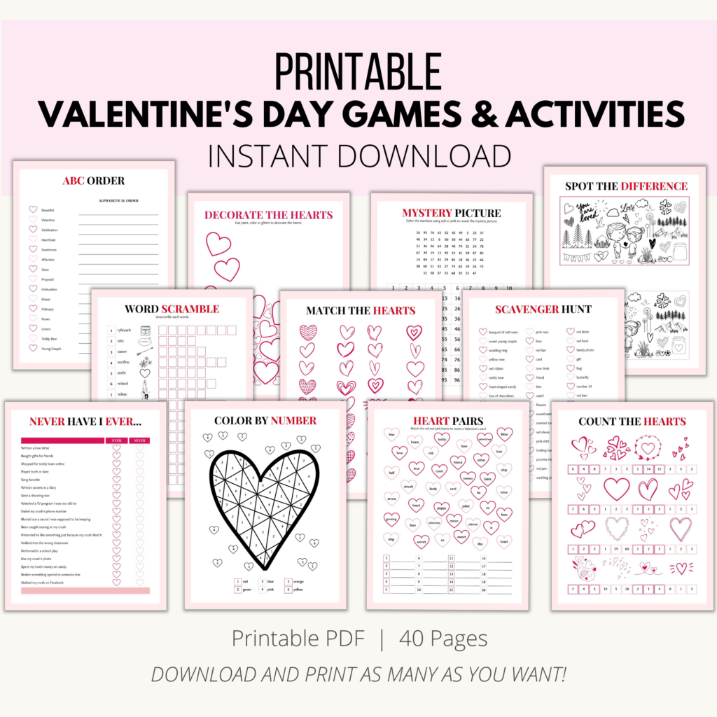 Free Printable Valentine's Worksheets