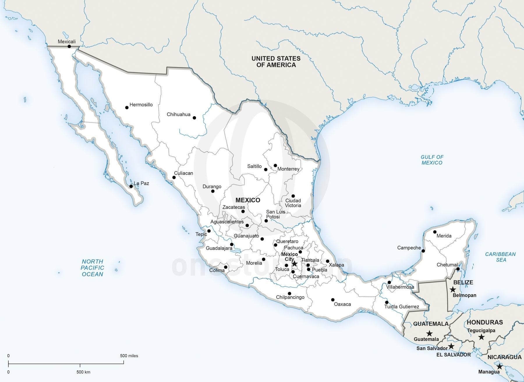 Mexico Map Outline Printable