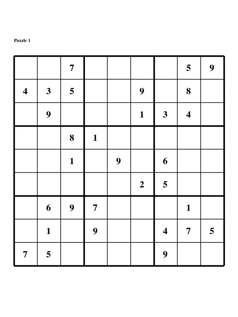 Hard Sudoku Puzzles Printable Pdf