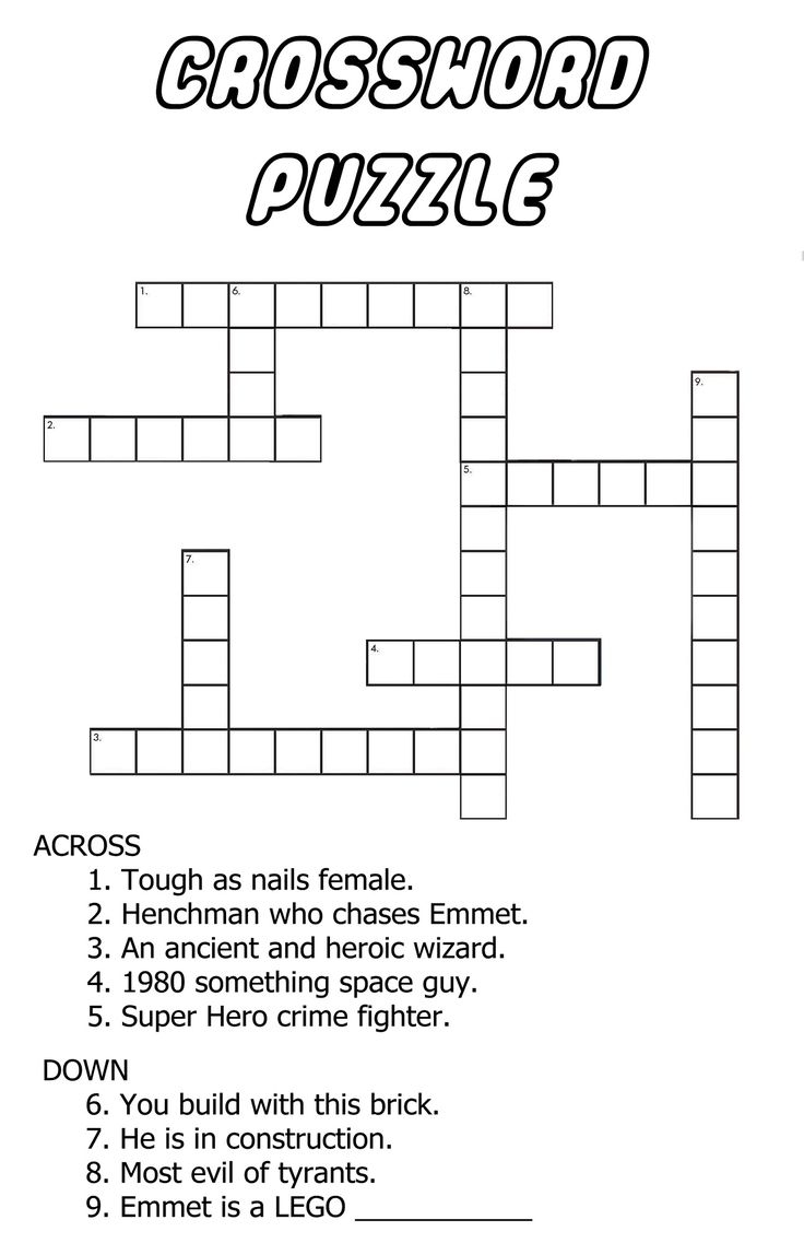 Easy Crossword Puzzles Free Printable