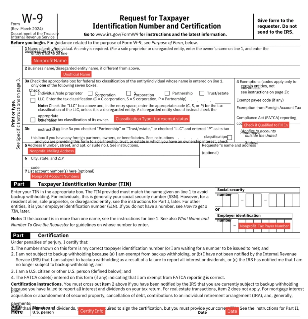 W9 Form For Providers