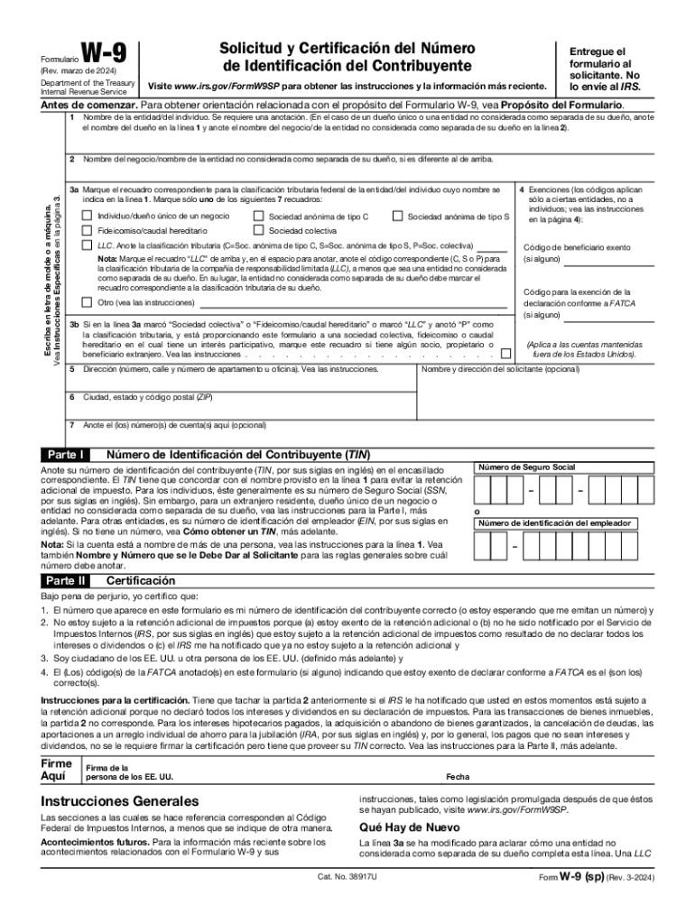 W9 Formulario Fill Out amp Sign Online DocHub