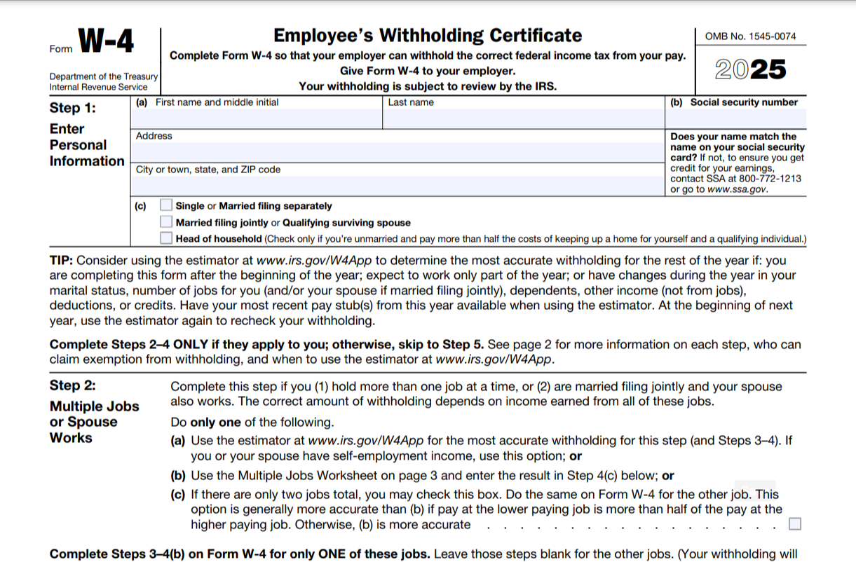 W-9 Form Section 4