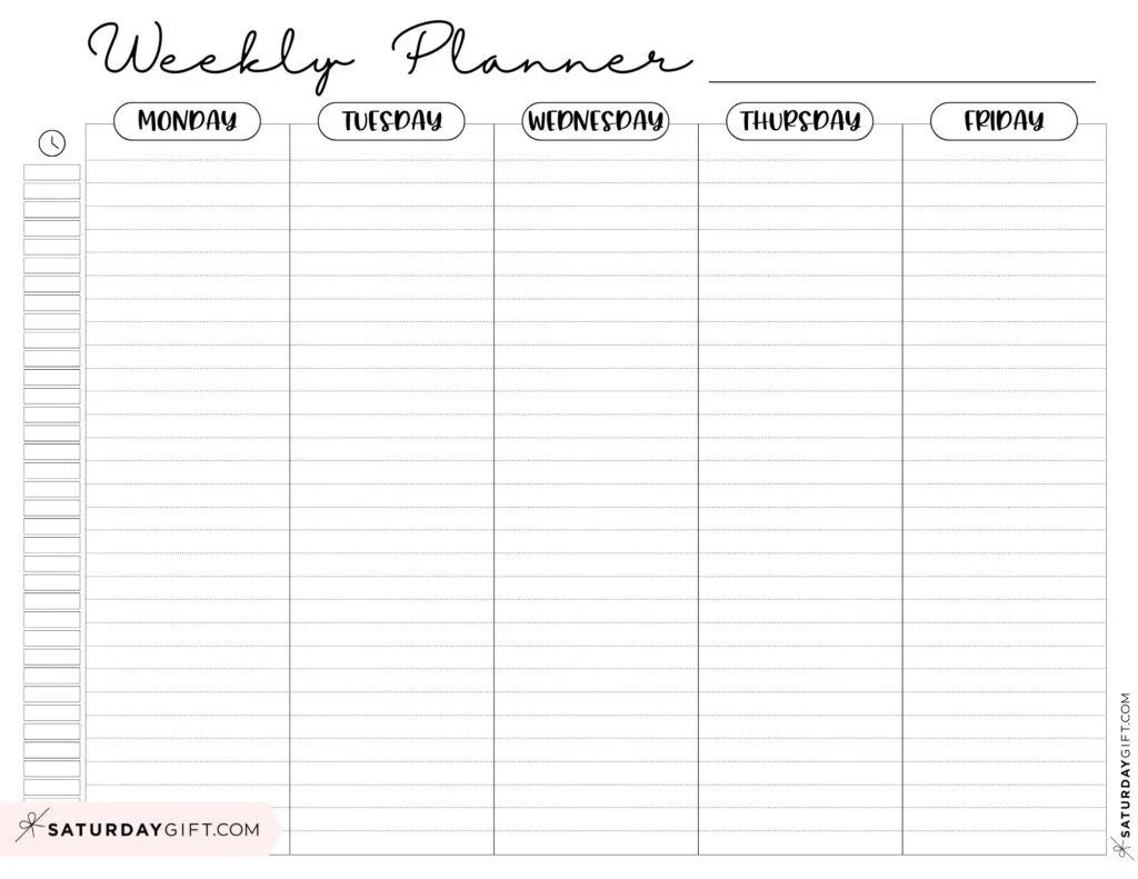 Weekly Planner Printable 39 Cute Free Weekly Calendar Templates 