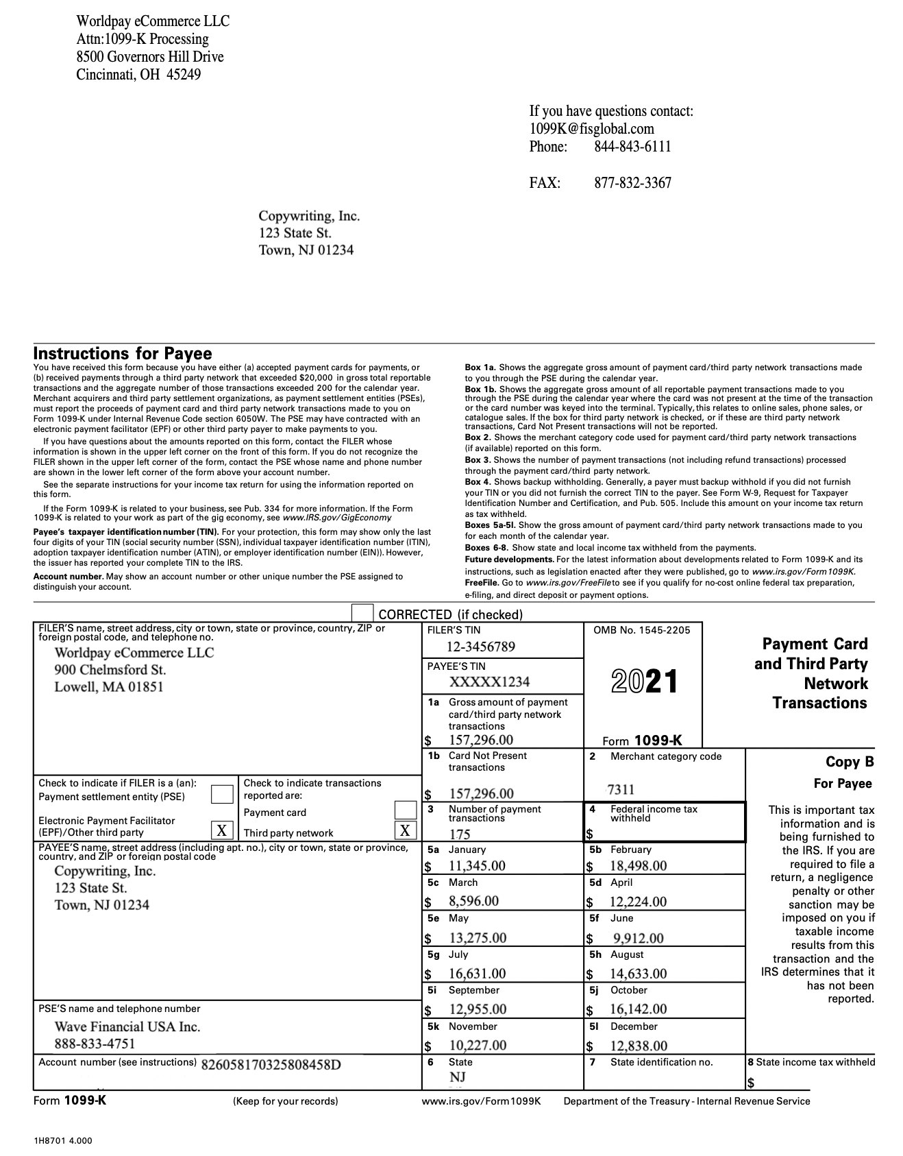 Irs 1099 K Form 2024