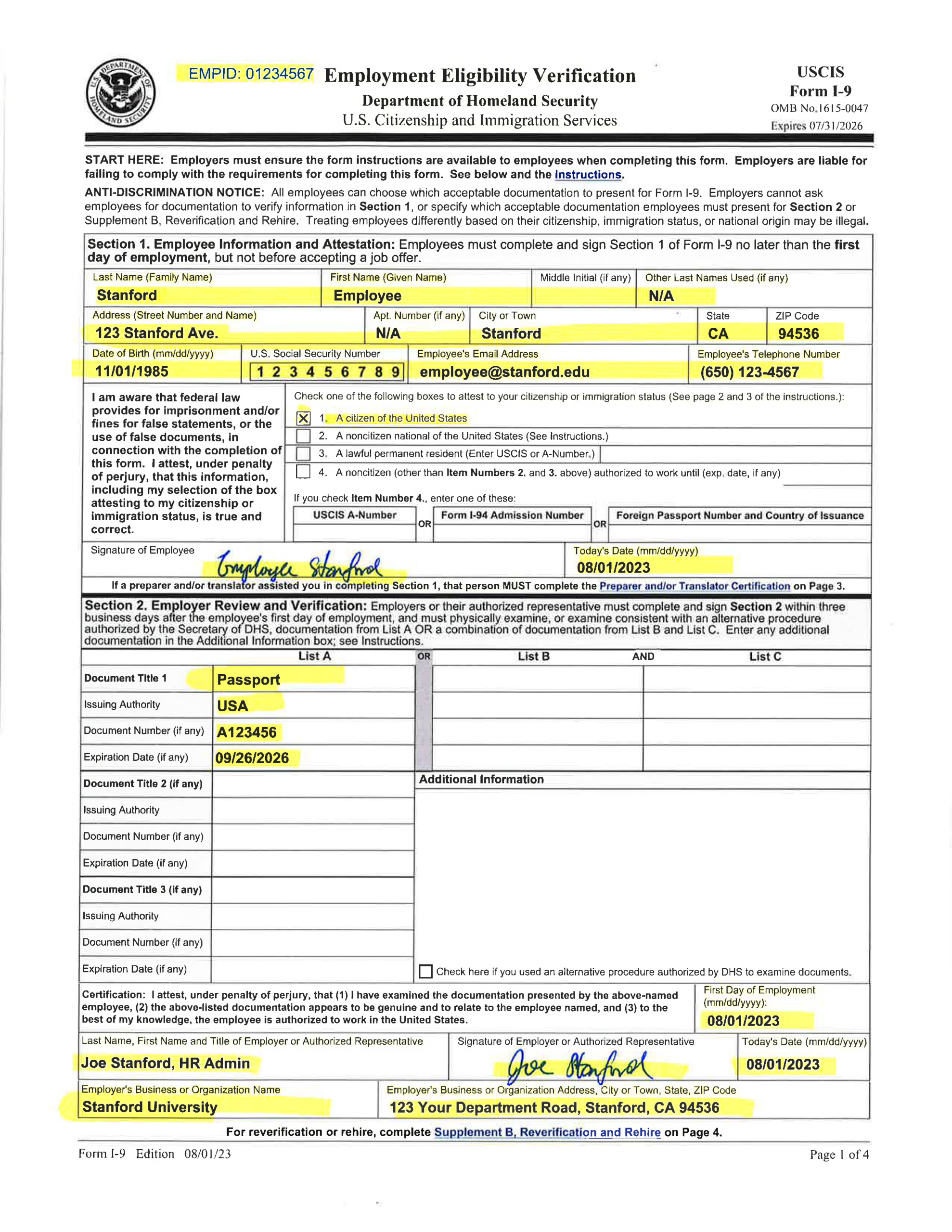 I 9 Form 2024 Pdf