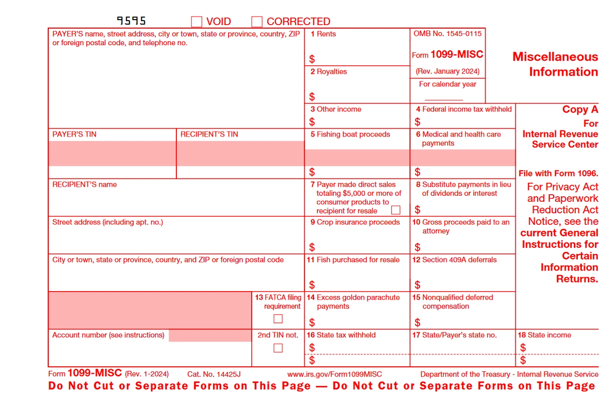Irs 1099 S Form 2024