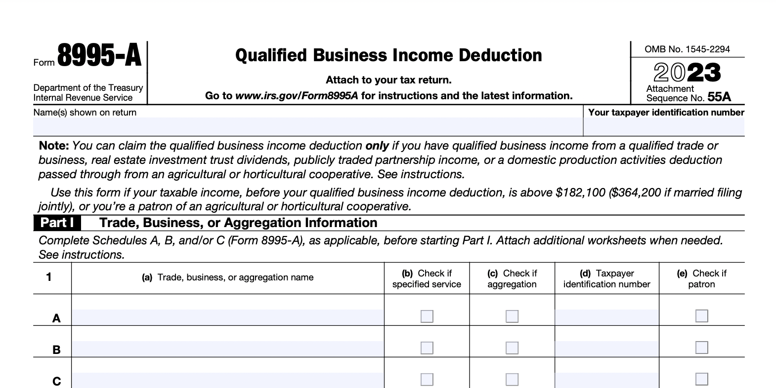 Irs Form Qbi