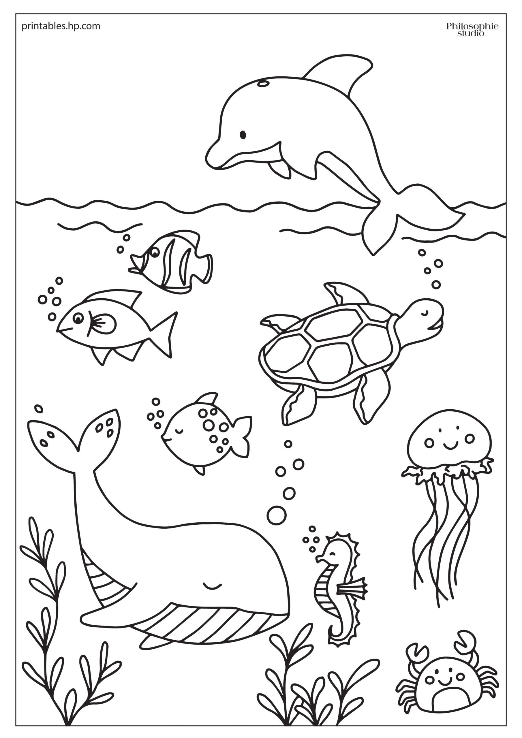 Winter Fun Under The Sea Printables Free Coloring Pages 