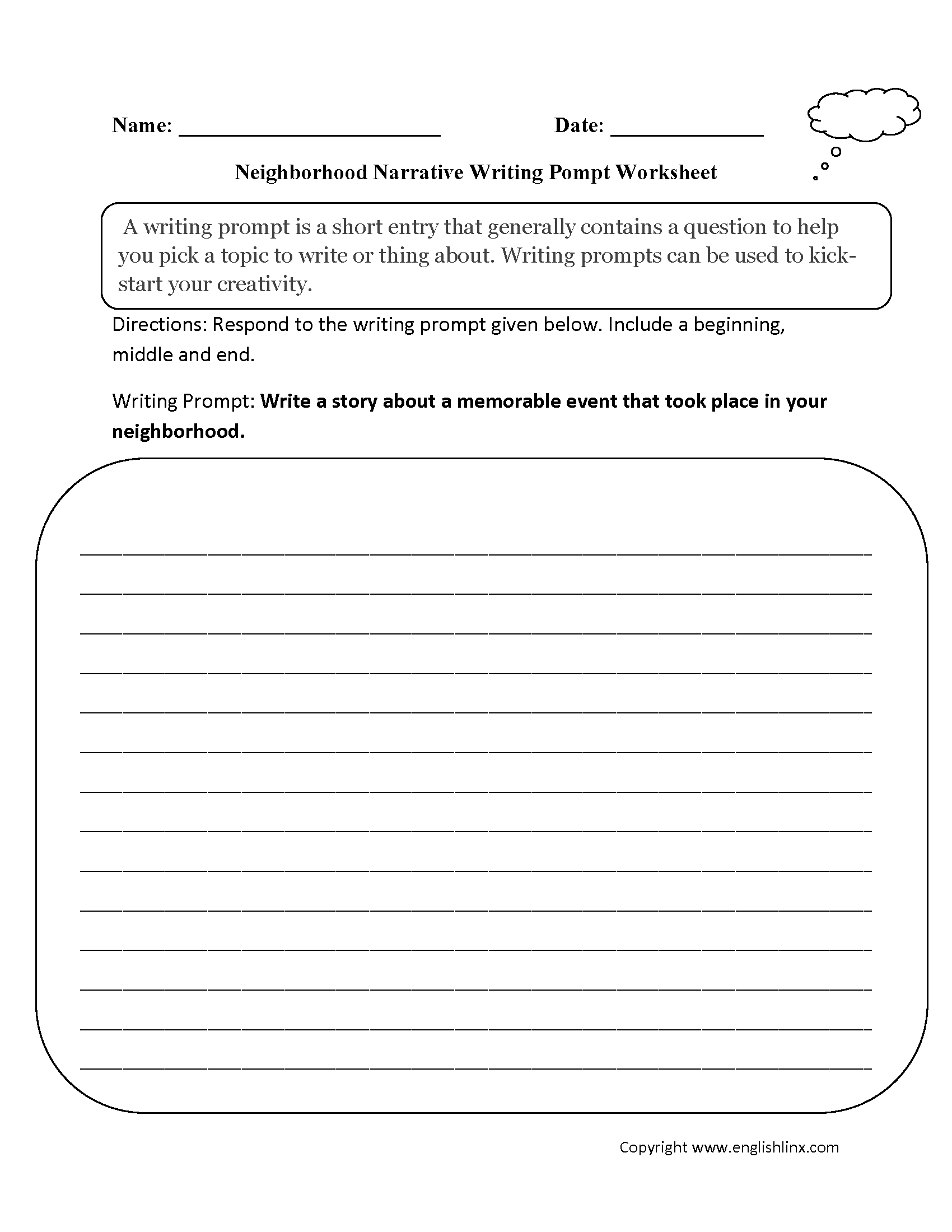 Printable Writing Worksheets 7th Gr