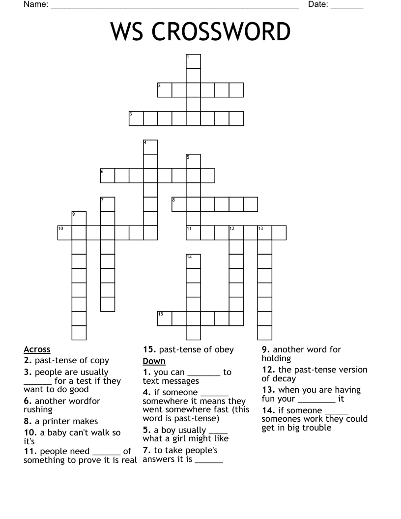 WS CROSSWORD WordMint