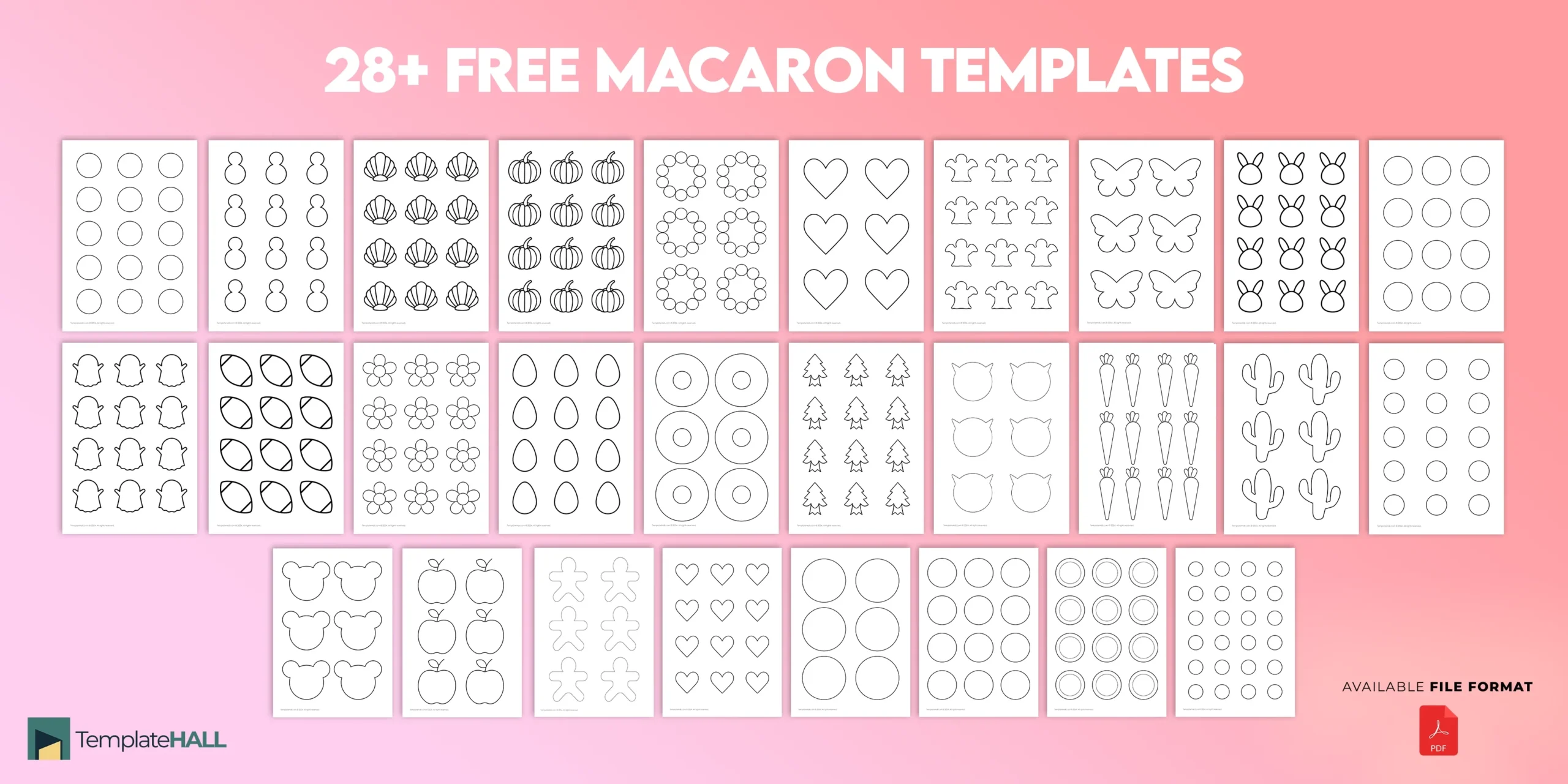 28 Free Printable Macaron Templates PDF Format 