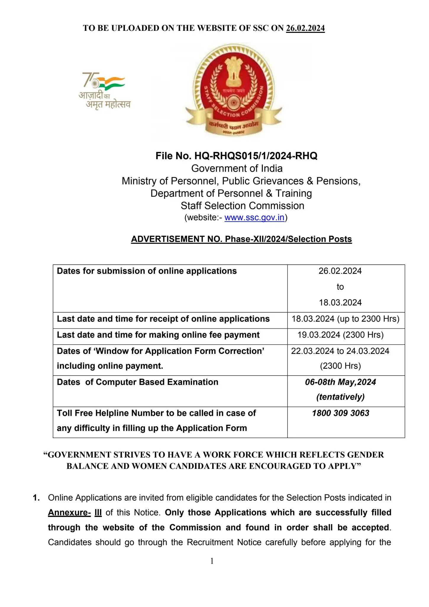 Ssc Form 2024 Last Date