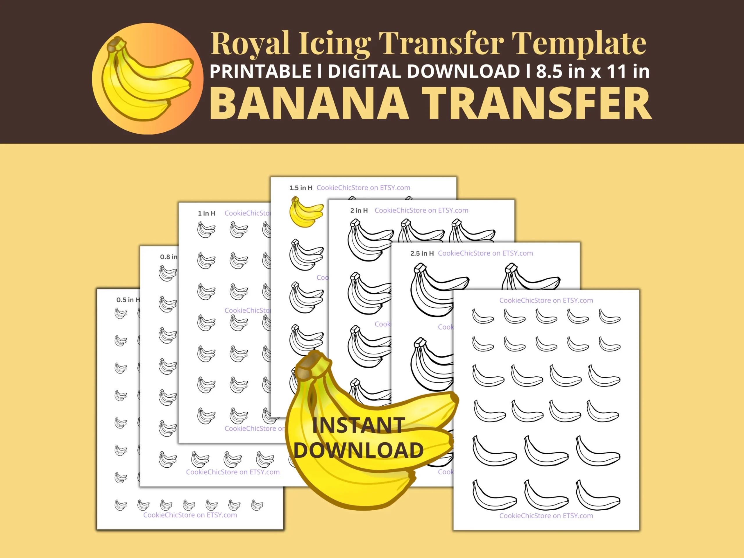 Banana Template Printable
