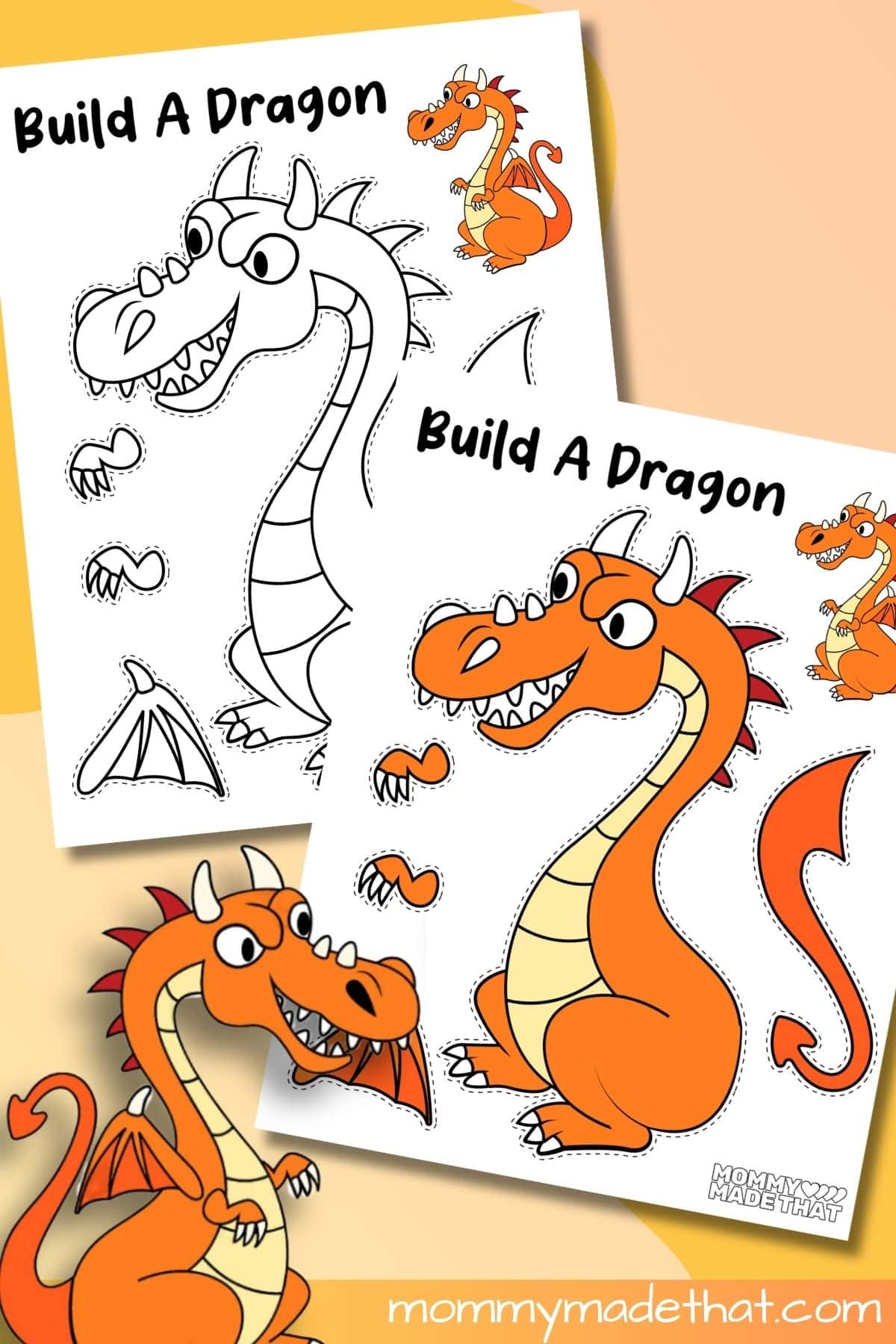 build a dragon printable craft free printable
