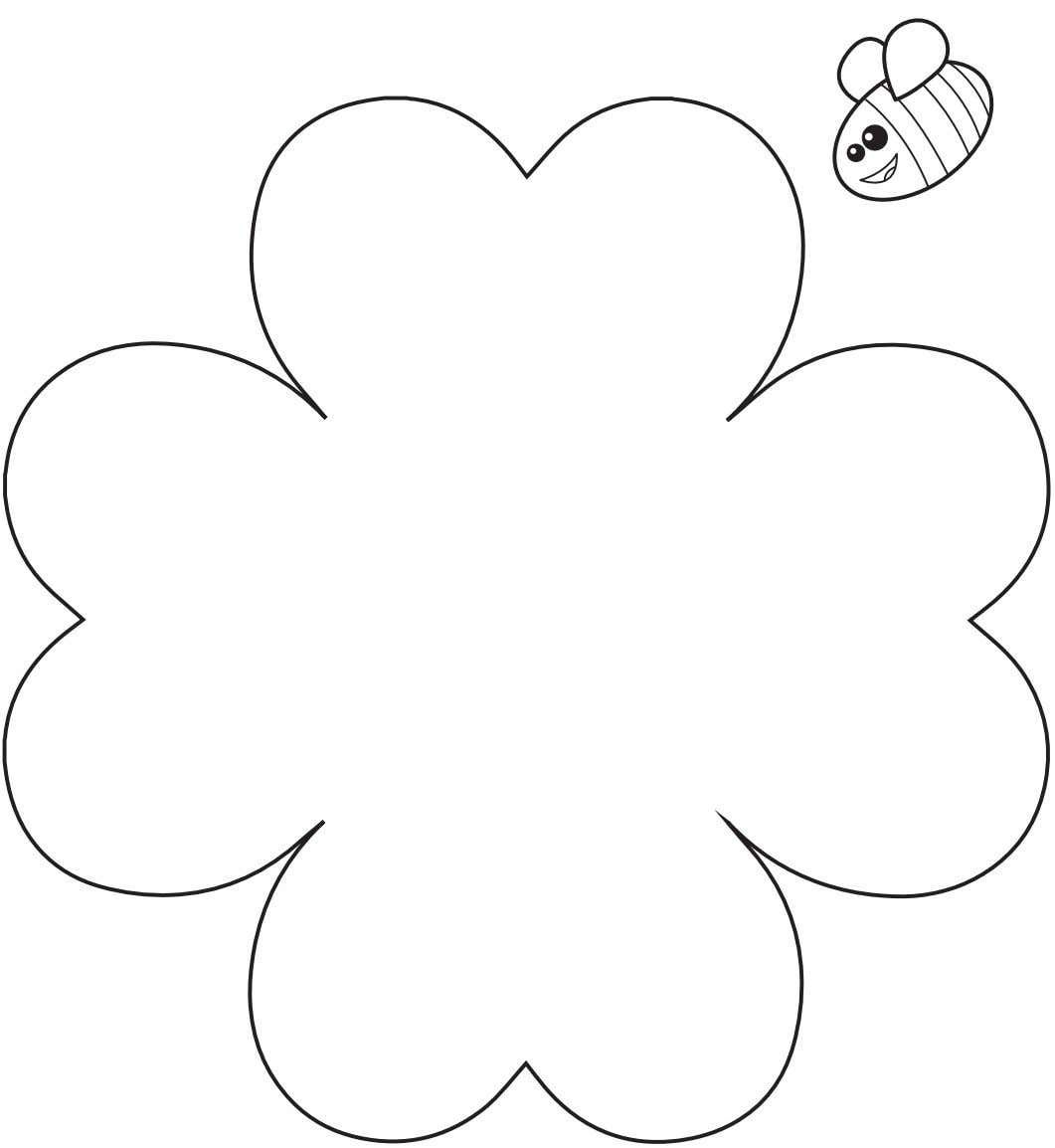 heart flower craft template diy and crafts
