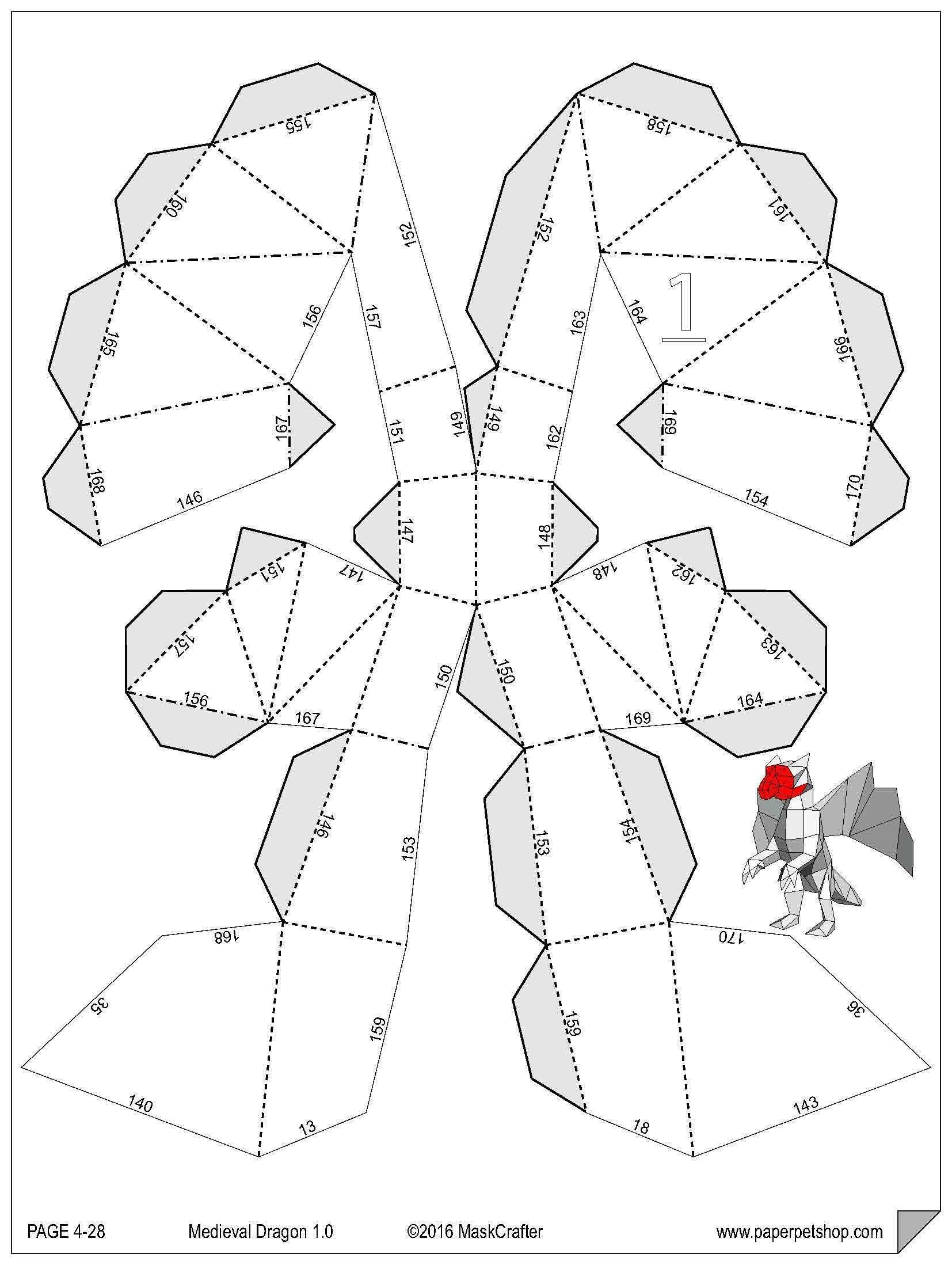 Dragon Template Printable